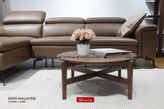 Bộ Sofa da bò nhập khẩu Malaysia L2223 thương hiệu Solotti màu camel