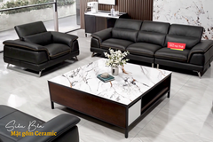 Bàn Trà Vuông Mặt Gốm V19149S màu vân đá cao cấp nhập khẩu