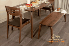 Ghế Ăn Gỗ Óc Chó Mặt Gỗ Winter