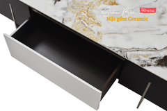 Bàn Trà Mặt Đá Ceramic-C21937B màu vân đá stone cao cấp nhập khẩu