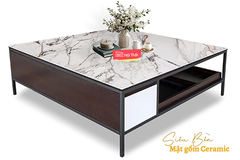 Bàn Trà Mặt Gốm CN19149L màu vân đá cao cấp nhập khẩu
