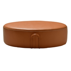 Đôn Sofa hình bầu dục chất liệu da bò Ý nhập khẩu Divano N22