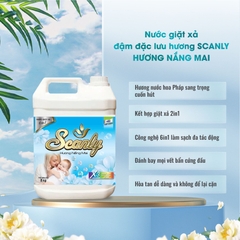 Nước Giặt xả hương nắng mai 6in1 Scanly giúp giữ màu bền bỉ, Thơm ngát cả ngày dài