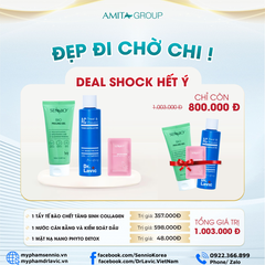 Bộ 3 dưỡng da làm sạch tăng sinh collagen kiềm dầu cho da - Combo gel tẩy tế bào chết nước hoa hồng mặt nạ sủi bọt