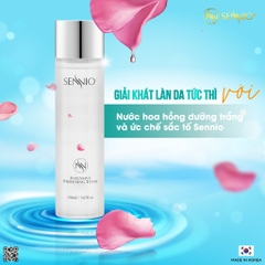 Bộ sản phẩm dưỡng da cấp ẩm toàn diện Sennio - Combo da xinh rạng rỡ nước hoa hồng mặt nạ dưỡng da