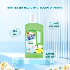 Nước lau sàn hương chanh sả Magic Live Khử Mùi Lưu Hương Đuổi Muỗi Đuổi Côn Trùng