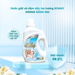 Nước Giặt xả hương nắng mai 6in1 Scanly giúp giữ màu bền bỉ, Thơm ngát cả ngày dài