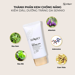 Bộ 2 sản phẩm dưỡng trắng da bảo vệ da mờ thâm nám, tàn nhang, ngăn tăng sắc tố melanin ngày Sennio Set 2 SNO 660-22