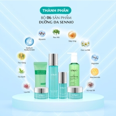 Bộ 06 sản phẩm tái sinh, phục hồi da căng bóng Sennio - SENNIO SNO 833