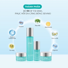 Bộ 04 SP tái sinh, phục hồi da căng bóng Sennio - SENNIO SNO 832
