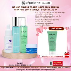 Bộ 4 sản phẩm ngừa mụn kiểm soát dầu sử dụng tại nhà ban đêm