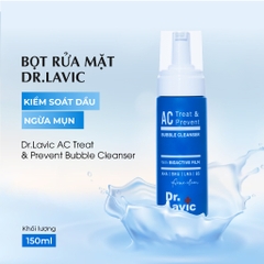 Bọt rửa mặt ngừa mụn Dr.Lavic AC Treat & Prevent Bubble Cleanser kiểm soát dầu ngăn ngừa mụn tái phát 150ml DR956