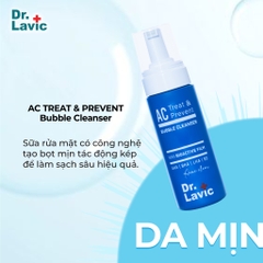 Bọt rửa mặt ngừa mụn Dr.Lavic AC Treat & Prevent Bubble Cleanser kiểm soát dầu ngăn ngừa mụn tái phát 150ml DR956