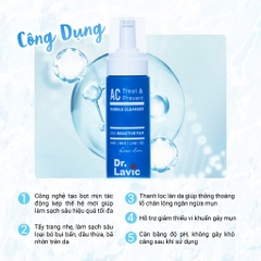 Bọt rửa mặt ngừa mụn Dr.Lavic AC Treat & Prevent Bubble Cleanser kiểm soát dầu ngăn ngừa mụn tái phát 150ml DR956