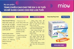 Midu MenaQ7 180mcg - Phát triển chiều cao và chuyển hóa canxi hiệu quả mọi lứa tuổi