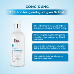 Nước hoa hồng cấp ẩm dưỡng sáng da Dr.Lavic Hydra Balance Toner 500ml DR804