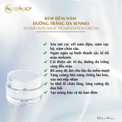 Bộ 2 sản phẩm dưỡng trắng da mờ thâm nám, tàn nhang, chống lão hoá ban đêm Sennio  Set 2 SNO 660-24