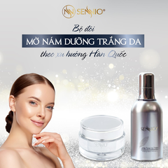 Bộ 2 sản phẩm kem dưỡng trắng da mờ thâm nám, tàn nhang, ngăn tăng sắc tố melanin ngày đêm Sennio Set 2 SNO 660-23