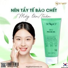 Gel tẩy tế bào chết mặt bổ sung Premium Collagen Peeling làm sạch sâu, phù hợp cho da dầu mụn 180ml  Sennio SNO 844
