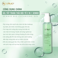 GEL TẨY TRANG THẢI ĐỘC TỐ 2IN1 SENNIO  Sennio Bio Gel Cleanser SNO 826