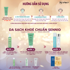 Gel tẩy tế bào chết mặt bổ sung Premium Collagen Peeling làm sạch sâu, phù hợp cho da dầu mụn 180ml  Sennio SNO 844
