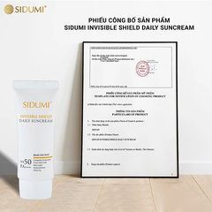 Kem chống nắng kiềm dầu Sidumi Invisible Shield Daily Sun Cream nâng tone dưỡng trắng da SPF 50 PA+++ 40ml SNO 501