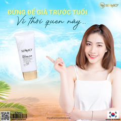 Kem chống nắng trắng da Sennio Daily Natural Cream SPF 50 PA+++ kiềm dầu phù hợp cho da dầu mụn 50ml SNO 803
