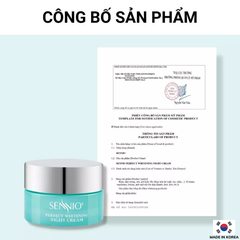Kem đêm tái sinh, phục hồi da căng bóng - Sennio Perfect Whitening Night Cream - SENNIO SNO 830