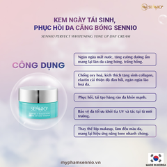 Kem dưỡng ẩm tái tạo phục hồi da căng bóng ban ngày SENNIO Perfect Whitening Day Cream 30G - SNO 829
