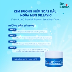 Kem dưỡng ẩm ngừa mụn Dr.Lavic AC Treat & Prevent Sensitive Cream kiềm dầu, chống tái phát mụn 20g DR959