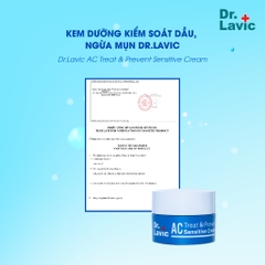 Kem dưỡng ẩm ngừa mụn Dr.Lavic AC Treat & Prevent Sensitive Cream kiềm dầu, chống tái phát mụn 20g DR959