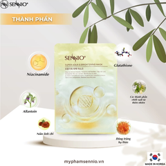 Mặt nạ màng cám gạo lên men Dưỡng Da Cấp ẩm Sennio Supper Aqua & Brightening Mask 23ml SNO 841