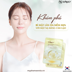 Mặt nạ màng cám gạo lên men Dưỡng Da Cấp ẩm Sennio Supper Aqua & Brightening Mask 23ml SNO 841