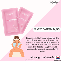 Mặt nạ sủi bọt thải độc Sennio Nano Phyto Detox Face 5ml dưỡng ẩm trắng da hộp 24 miếng SNO 846