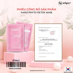 Mặt nạ sủi bọt thải độc Sennio Nano Phyto Detox Face 5ml dưỡng ẩm trắng da hộp 24 miếng SNO 846