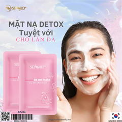 Mặt nạ sủi bọt thải độc Sennio Nano Phyto Detox Face 5ml dưỡng ẩm trắng da hộp 24 miếng SNO 846