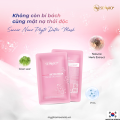 Mặt nạ sủi bọt thải độc Sennio Nano Phyto Detox Face 5ml dưỡng ẩm trắng da hộp 24 miếng SNO 846