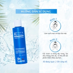 Nước hoa hồng ngừa mụn Dr.Lavic AC Treat & Prevent Toner Exfoliating kiểm soát dầu chống tái phát mụn 180ml DR957