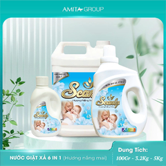 Nước Giặt xả hương nắng mai 6in1 Scanly giúp giữ màu bền bỉ, Thơm ngát cả ngày dài