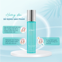 Bộ đôi dưỡng da làm sạch tái sinh da tăng sinh collagen cho da - Combo xanh gel tẩy tế bào chết nước hoa hồng Sennio