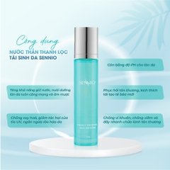 Bộ đôi dưỡng da làm sạch tái sinh da tăng sinh collagen cho da - Combo xanh gel tẩy tế bào chết nước hoa hồng Sennio