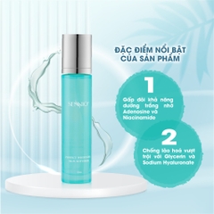 Bộ đôi dưỡng da làm sạch tái sinh da tăng sinh collagen cho da - Combo xanh gel tẩy tế bào chết nước hoa hồng Sennio