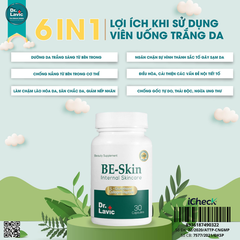 Viên Uống Trắng Da Toàn Thân Đẹp Da Bổ Sung Vitamin C - Glutathione - Collagen BE - SKIN DR.LAVIC 30 VIÊN/HỘP DR931