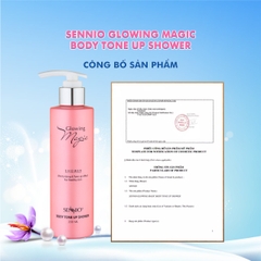 Serum dưỡng trắng da toàn thân Sennio Glowing Magic Shower sữa dưỡng thể body ma thuật 200ml SNO501