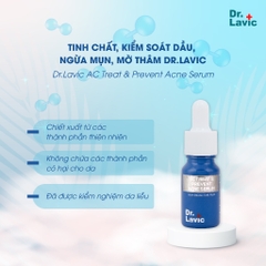 Serum ngừa mụn Dr.Lavic AC Treat & Prevent Acne kiềm dầu, chống tái phát mụn mờ thâm 10ml DR958