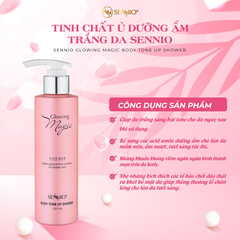 Serum dưỡng trắng da toàn thân Sennio Glowing Magic Shower sữa dưỡng thể body ma thuật 1000ml SNO504