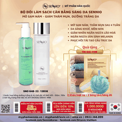 Bộ đôi sản phẩm chăm sóc da làm sạch sâu bảo vệ hàng rào da, cân bằng pH cho da ngăn ngừa mụn Sennio Dành cho da khô, nhạy cảm, da dầu SNO 648-22