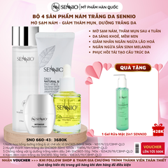 Bộ 4 sản phẩm nám trắng da sennio mờ sạm nám - giảm thâm mụn, dưỡng trắng da  - Intensive Pigmenttation Treatment Set 4  - SENNIO SNO 660-43