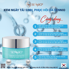 Bộ đôi sản phẩm cấp ẩm căng bóng phục hồi tái tạo dưỡng trắng da ban ngày  Sennio SNO 670-20