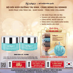 Bộ đôi sản phẩm cấp ẩm căng bóng phục hồi tái tạo dưỡng trắng da ban đêm  Sennio SNO 670-21